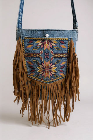 CROSSBODY BAG - AZTEC FRINGE