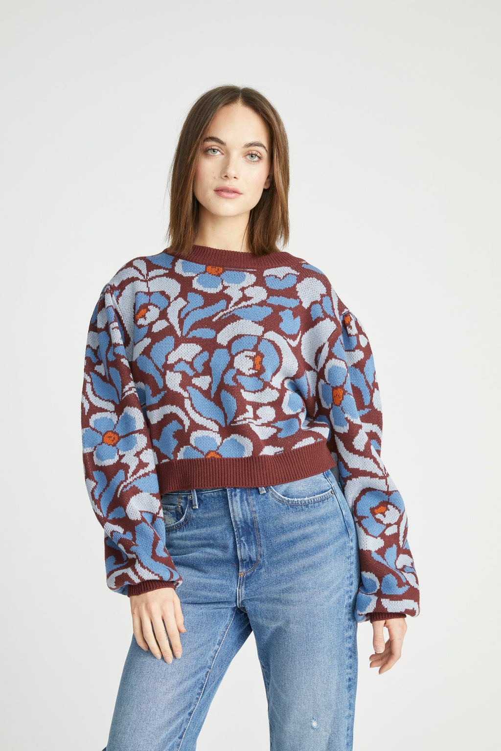 Felicia Crewneck Sweater - Rust Buds – Driftwood Jeans