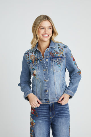 Denim Jacket - Varsity Vines