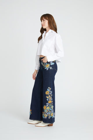 Penelope Wide Leg - Rodeo Roses