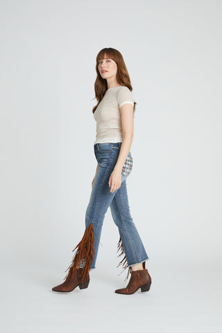Clara Ankle Flare - Aztec Fringe