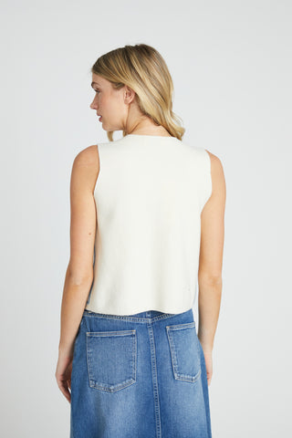 Sweater Vest - Ravishing Rosettes Cream