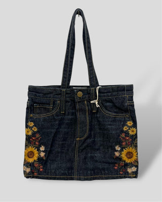 Falling Sunflower Tote Bag - Medium