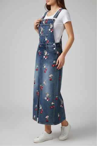 Sarah Overall Dress - Cherry On Top