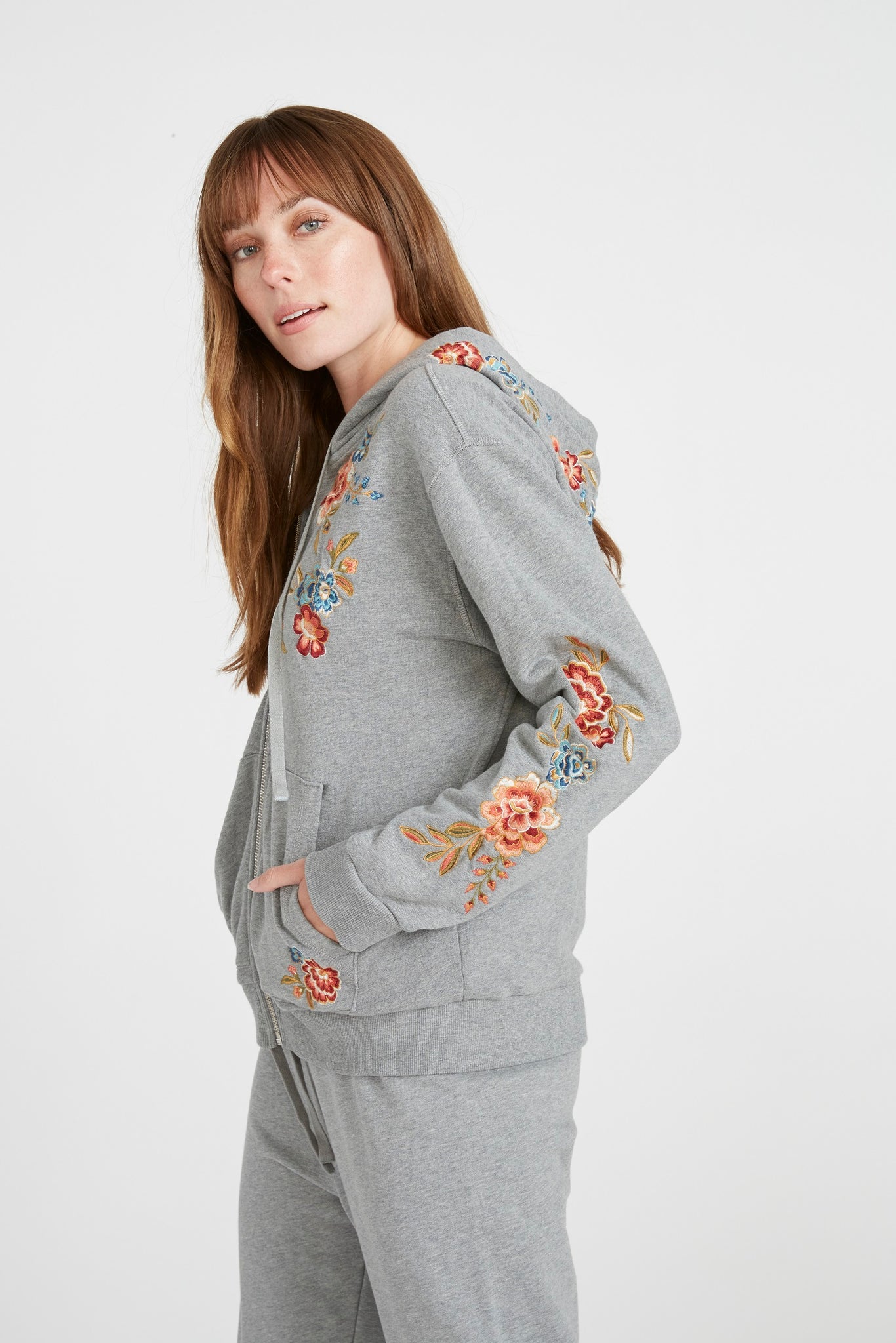 Zip Up Hoodie - Grey Maui