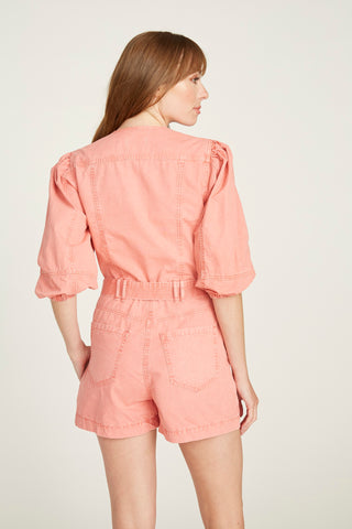 Quilted Romper - Watermelon