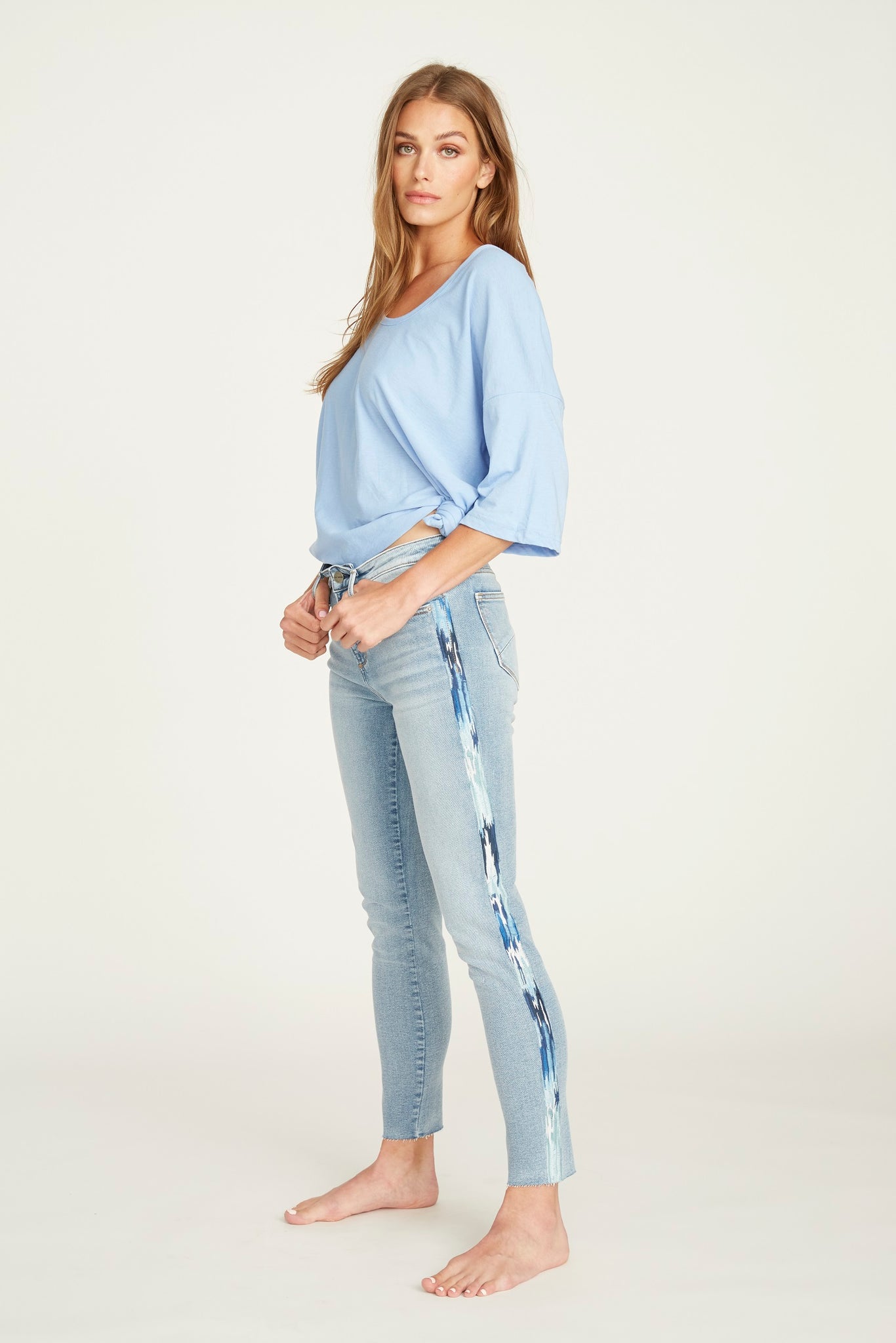 Jackie High Rise Skinny - Indigo Ikat