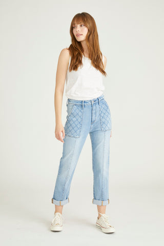 Quilted Pintuck Jean - High Point