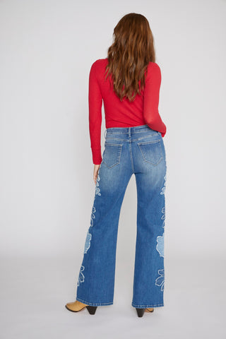 Charlee Wide Leg - Denim Patchwork