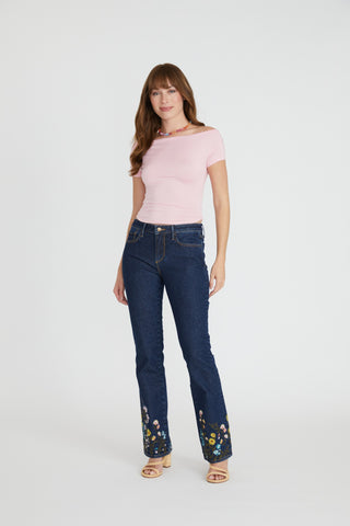 Kelly Boot Cut - Sunny Garden