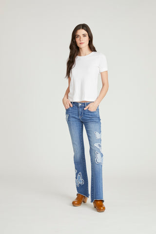 Eva Boot Cut - Butterfly Patchwork