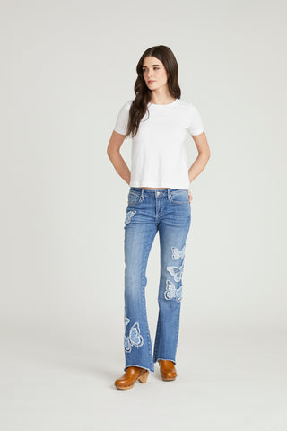Eva Boot Cut - Butterfly Patchwork