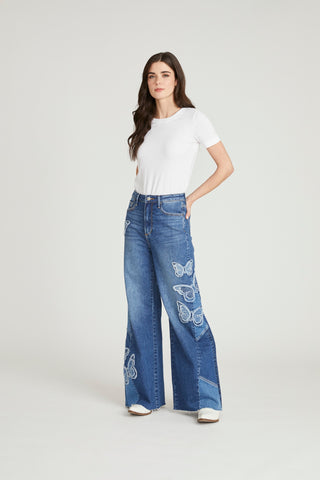 Wide Leg - Butterfly Patchwork