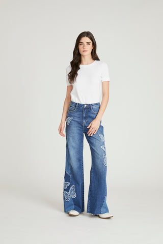 Wide Leg - Butterfly Patchwork