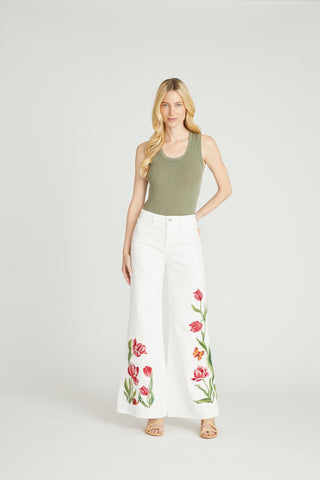 Penelope Wide Leg - Twirly Tulips