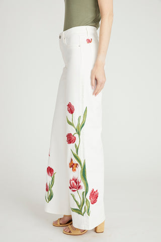 Penelope Wide Leg - Twirly Tulips