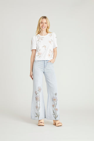 Penelope Wide Leg - Faded Roses