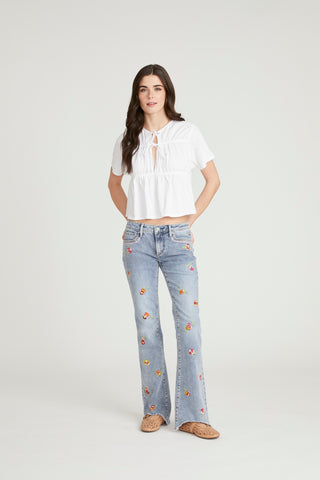 Eva Boot Cut - Playful Pansies