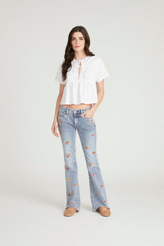 Eva Boot Cut - Playful Pansies