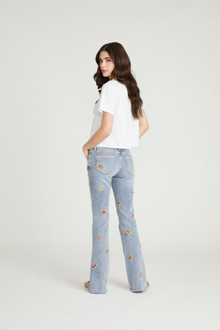 Eva Boot Cut - Playful Pansies