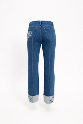 Betty Knit Jeans - Daisy Patchwork