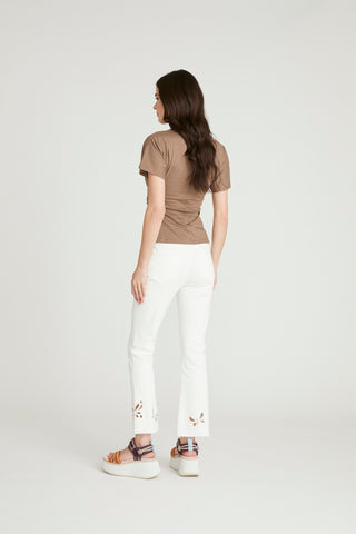 Roxy Crop Boot - White Framed Flutters
