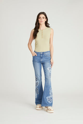 Farrah Flare - Patchwork Palm