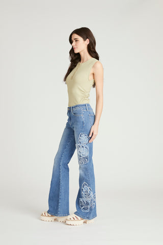 Farrah Flare - Patchwork Palm