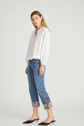 Colette Straight Crop - Paisley Petal