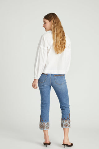Colette Straight Crop - Paisley Petal