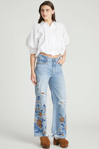 Marlena Wide Leg - Midnight Meadow