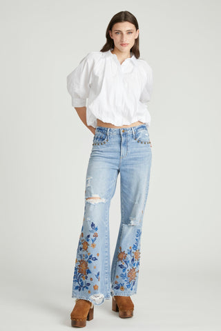 Marlena Wide Leg - Midnight Meadow