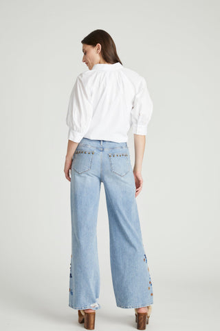 Marlena Wide Leg - Midnight Meadow