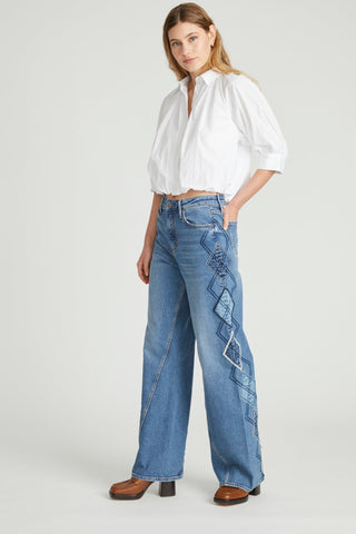 Anni Wide Leg - Argyle Patchwork