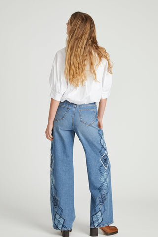 Anni Wide Leg - Argyle Patchwork