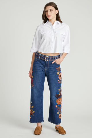 Devin Belted Relaxed Wide Leg - Floral Fantasia