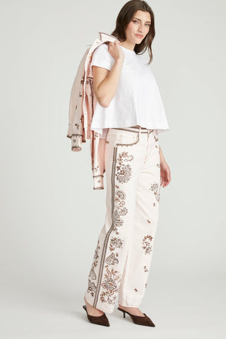 Rina Straight Leg - Pink Paisley