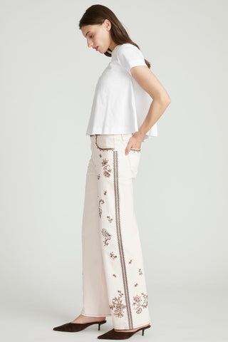 Rina Straight Leg - Pink Paisley
