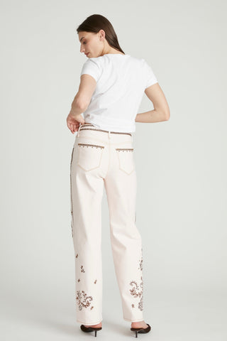 Rina Straight Leg - Pink Paisley