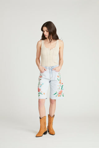 Palmer Barrel Short - Gardenia Dreams