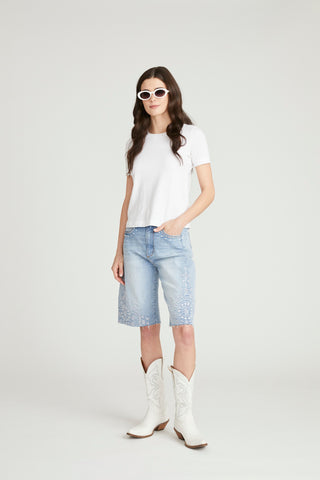 Palmer Barrel Short - Spring Snowflake