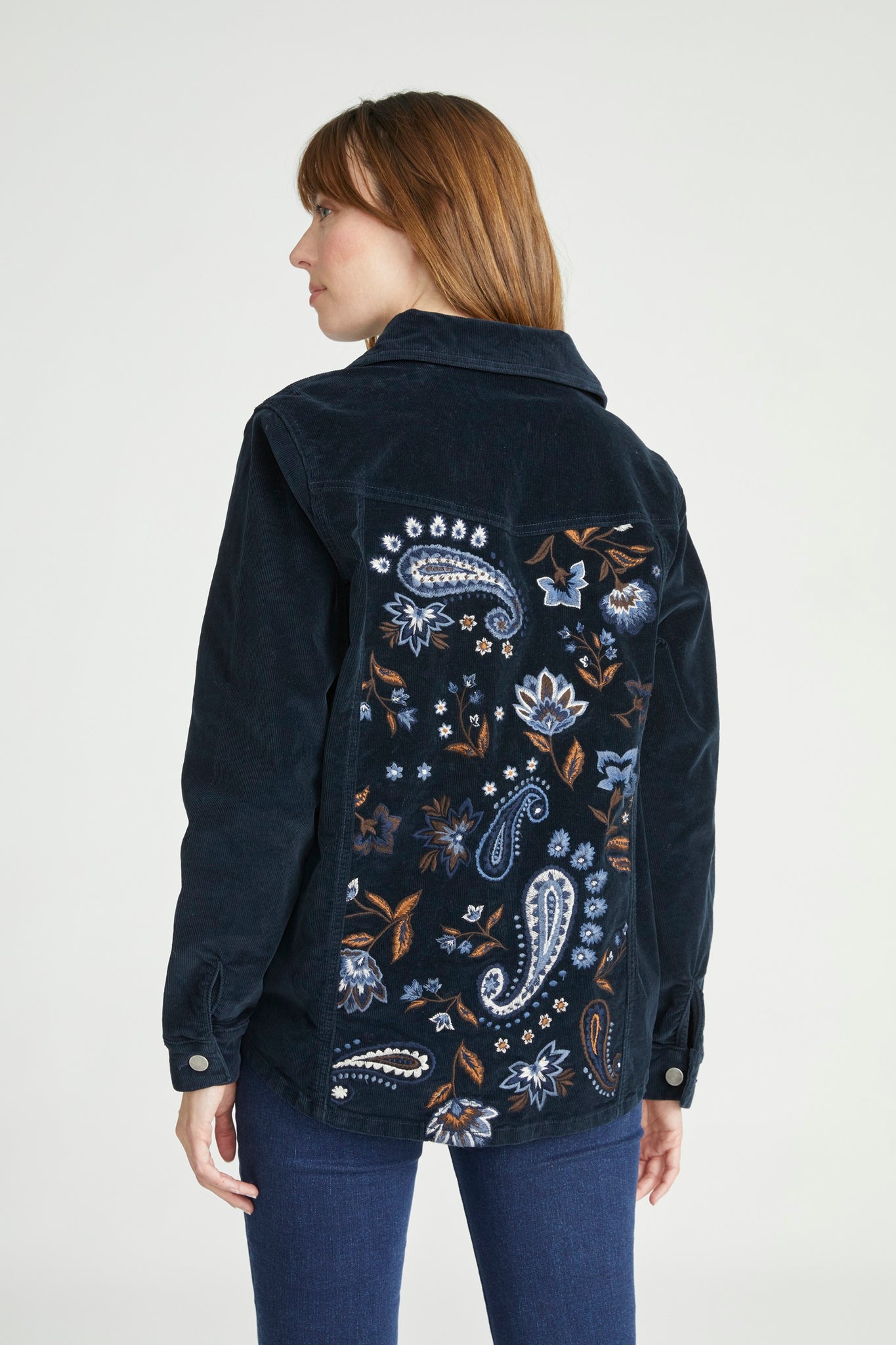 Shayna Shirt Jacket - Moody Paisley