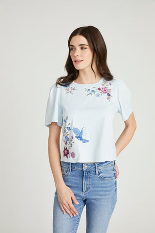 Flutter Tshirt - Blue Birds