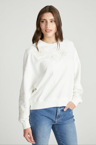 Teddy Sweatshirt - Snowflake Patchwork