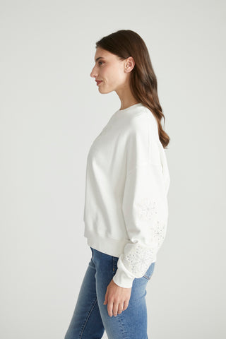 Teddy Sweatshirt - Snowflake Patchwork