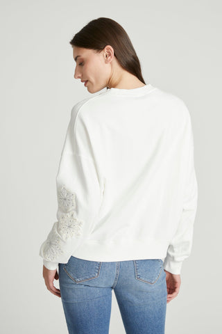 Teddy Sweatshirt - Snowflake Patchwork