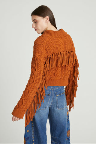 Fringe Cardi - Spice