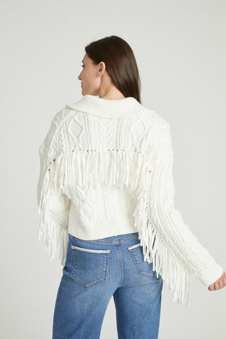 Fringe Cardi - Cream
