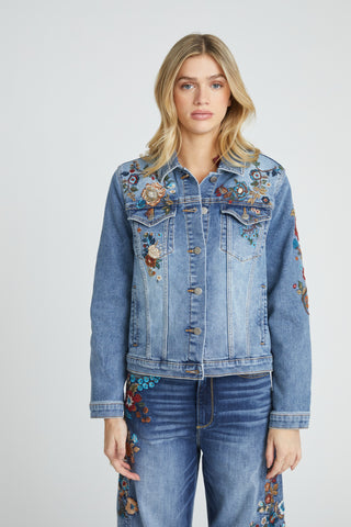 Denim Jacket - Varsity Vines