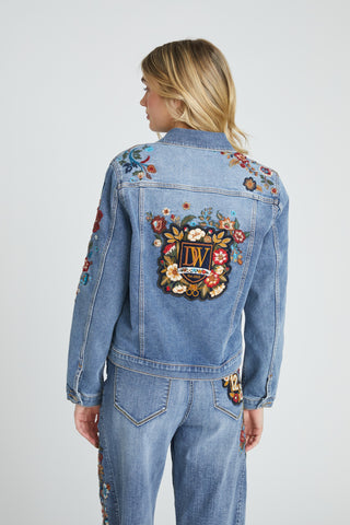 Denim Jacket - Varsity Vines